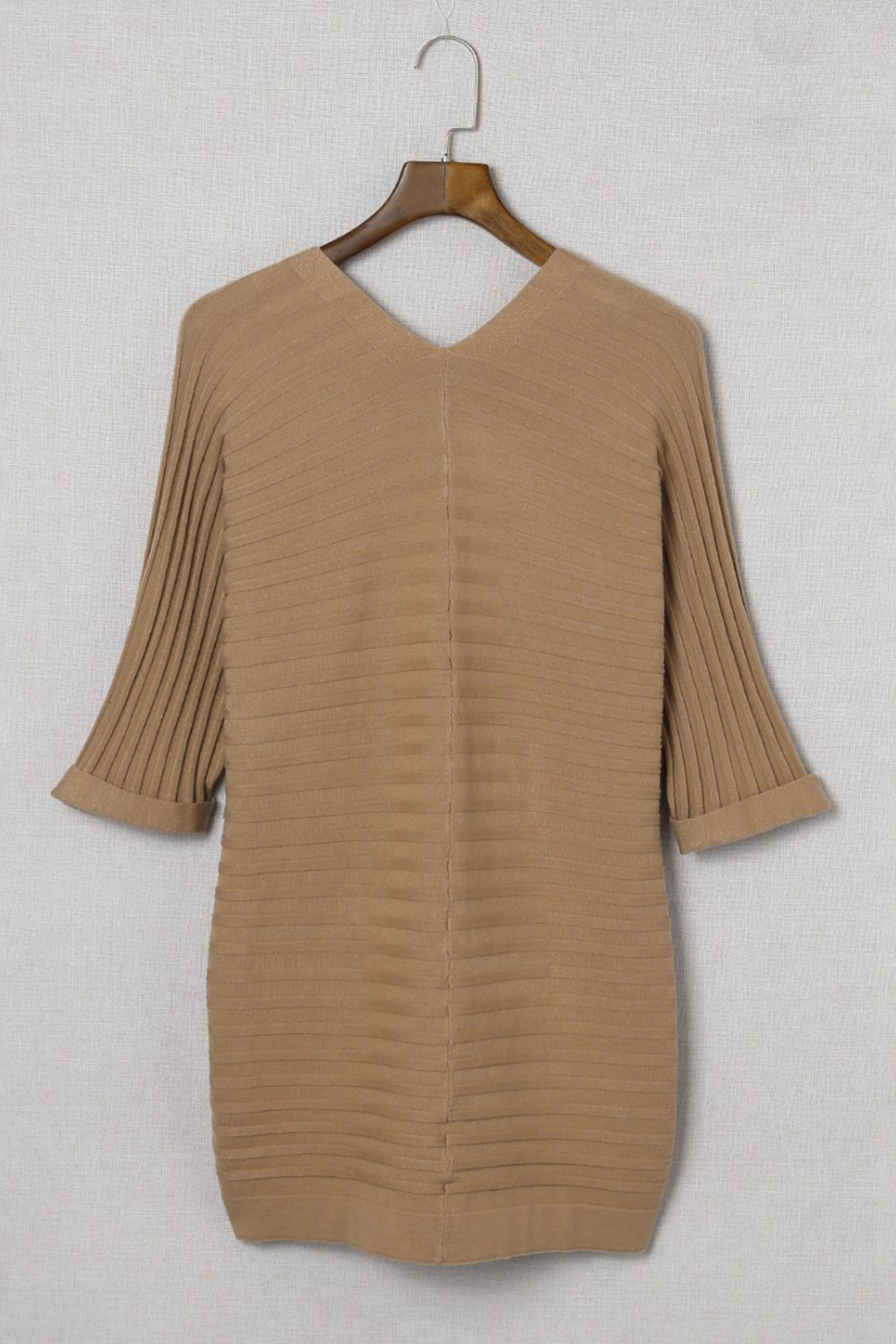 Ribbed Open Front Knit Cardigan