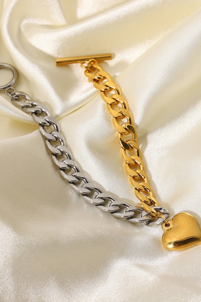 Chain Heart Charm Bracelet - Fashion Bug Online