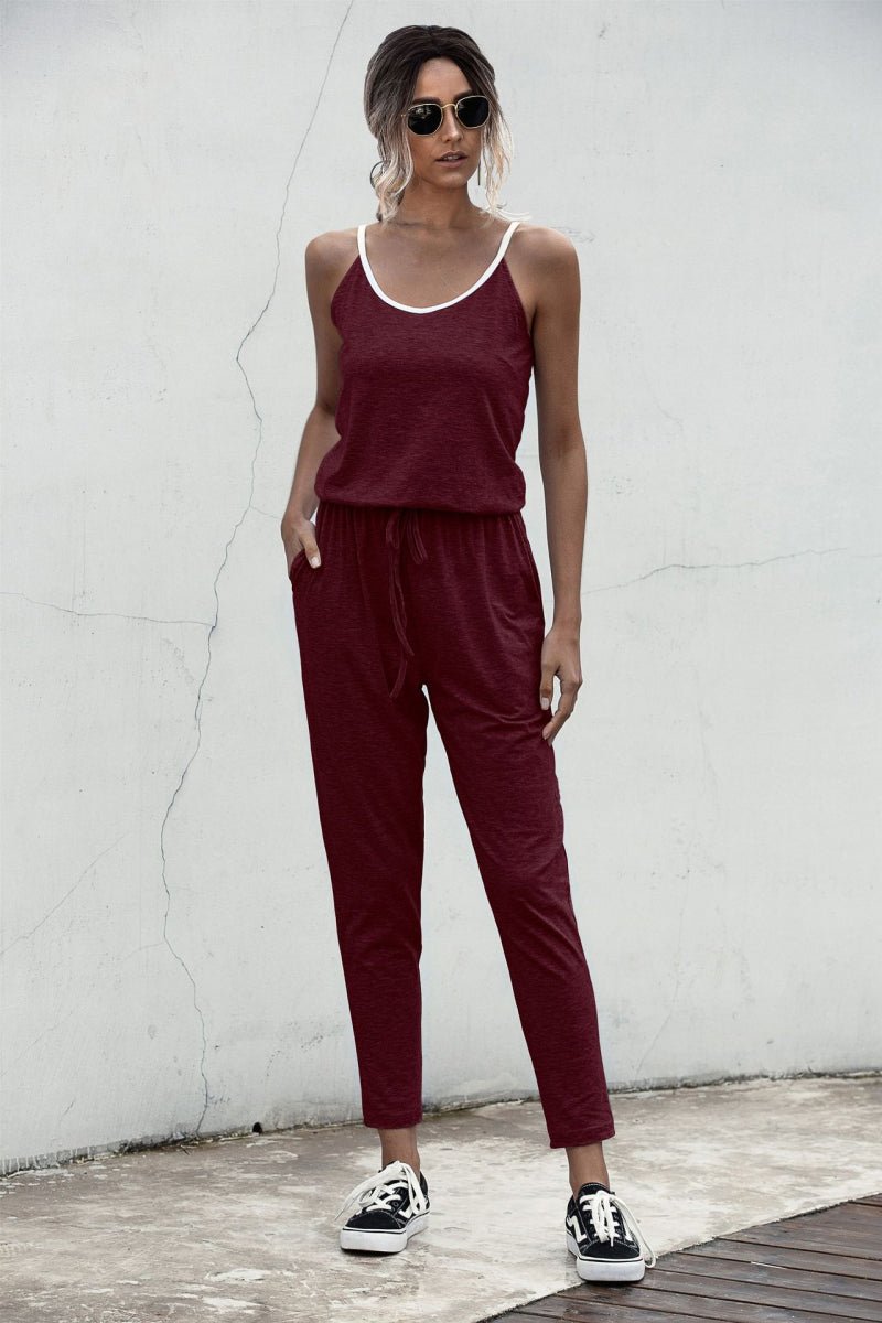 Contrast binding Cami Jumpsuit - Fashion Bug Online