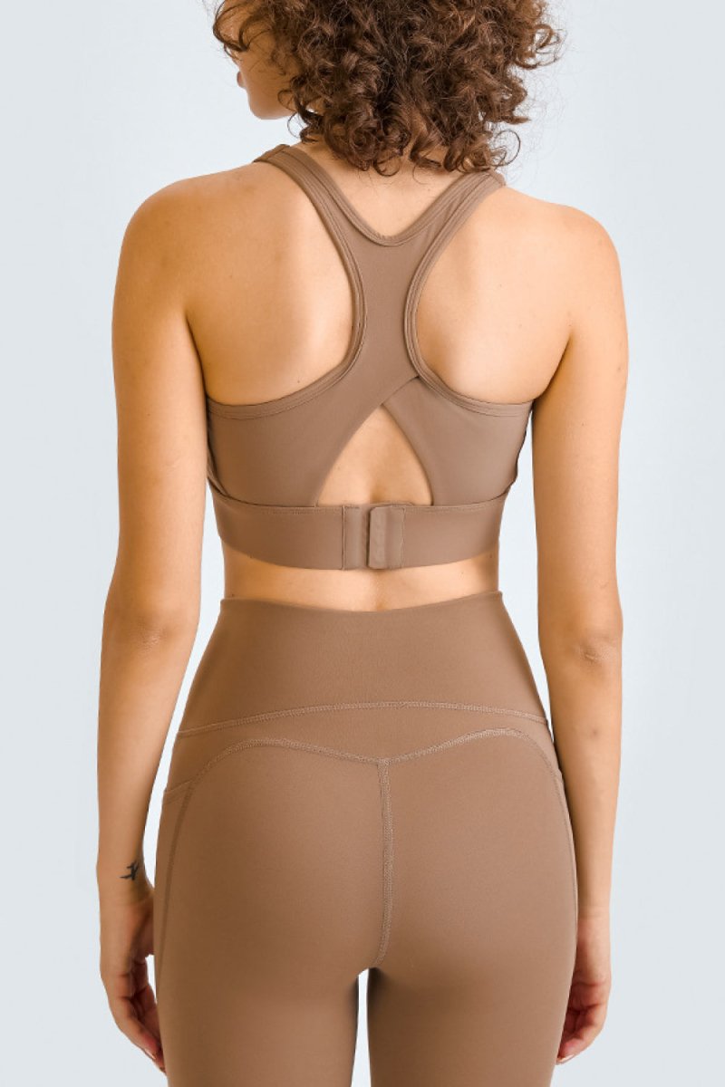 Cross Back Yoga Crop Top - Fashion Bug Online
