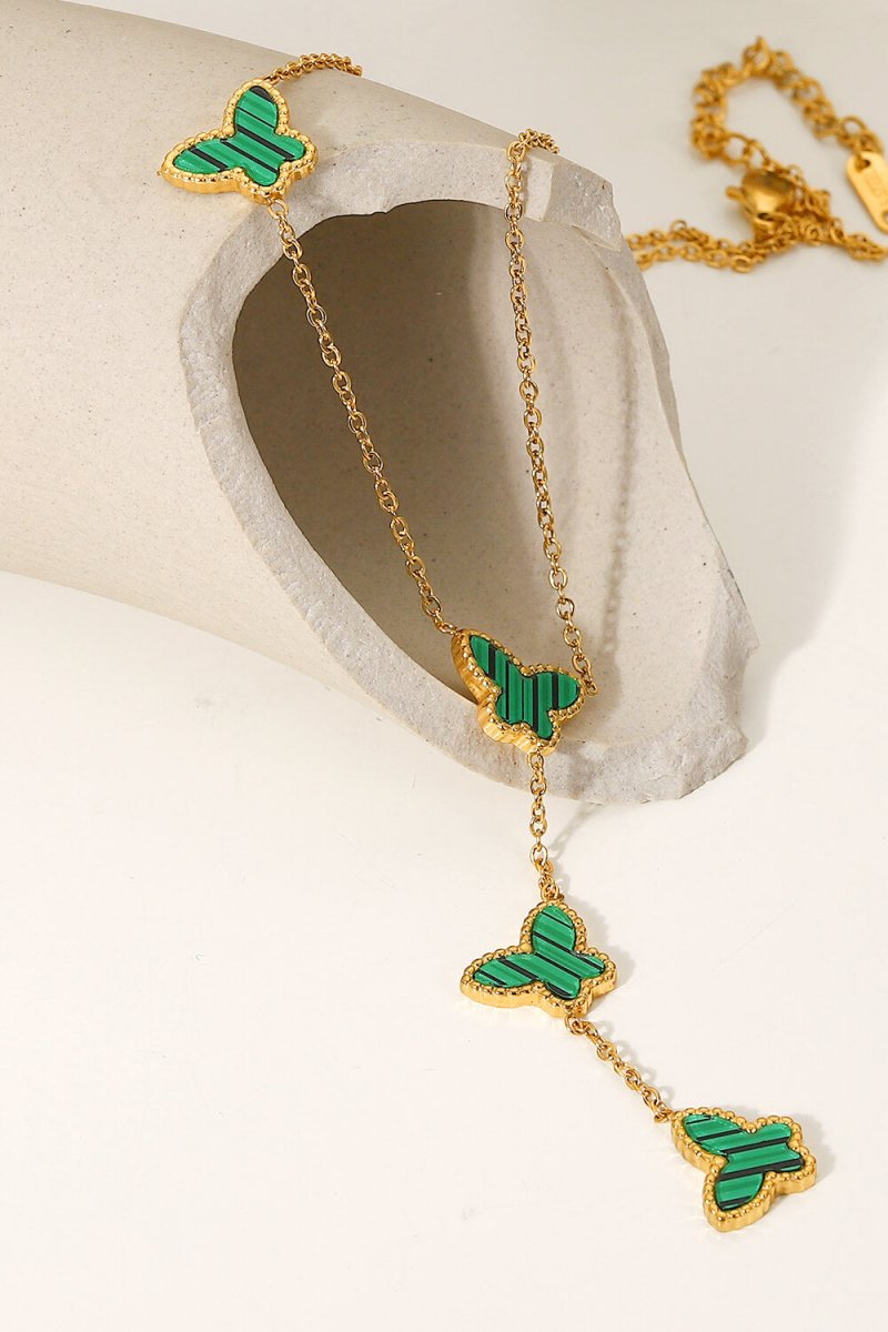 Gotta Fly Butterfly Drop Necklace - Fashion Bug Online