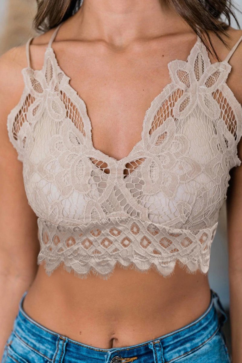 Lined Lace Bralette - Fashion Bug Online