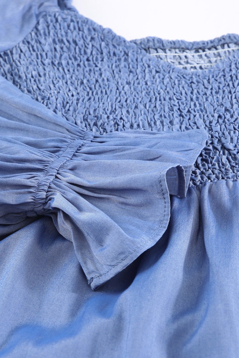 Smocked Off-Shoulder Tiered Mini Dress - Fashion Bug Online