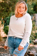 Fashion Bug Plus Size Ribbed Henley Top