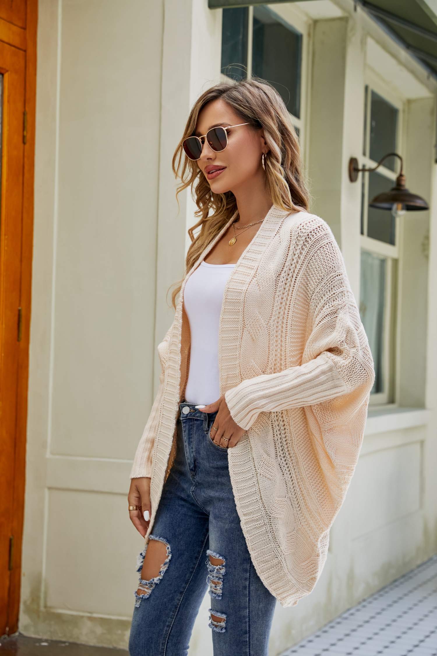 Open discount sleeve cardigan