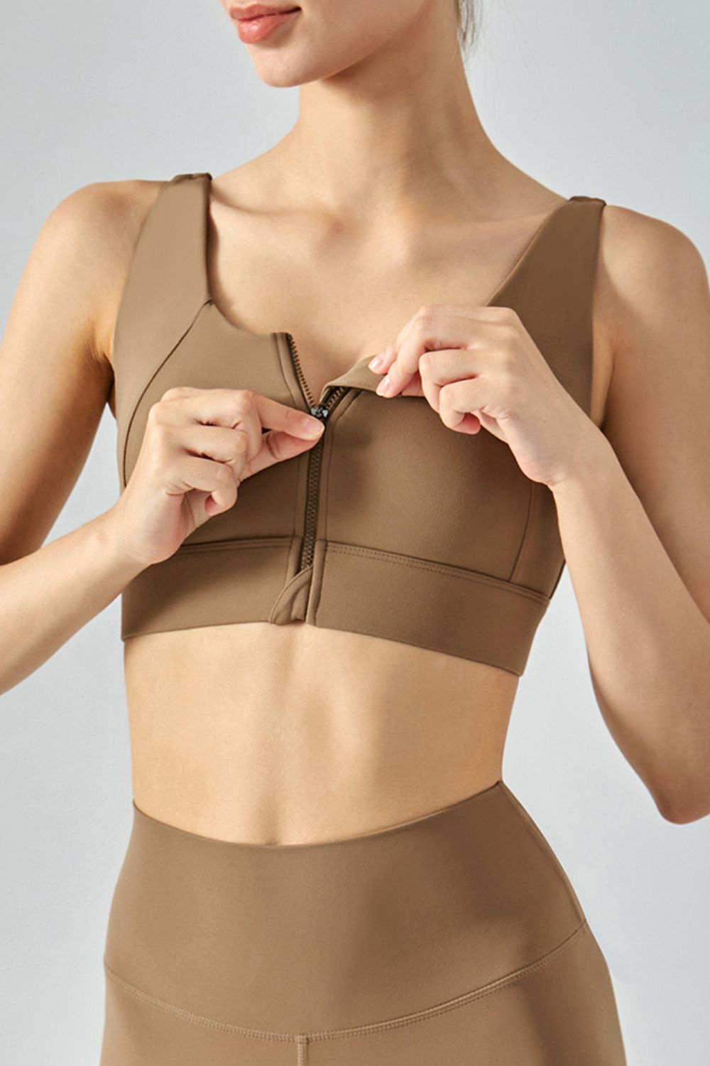 Breathable Zip-Up Sports Bra – Fashion Bug Online
