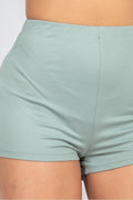 Scoop Buttoned Full Cami Top & Mini Shorts Set