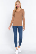 Long Slv V-neck Thermal Top