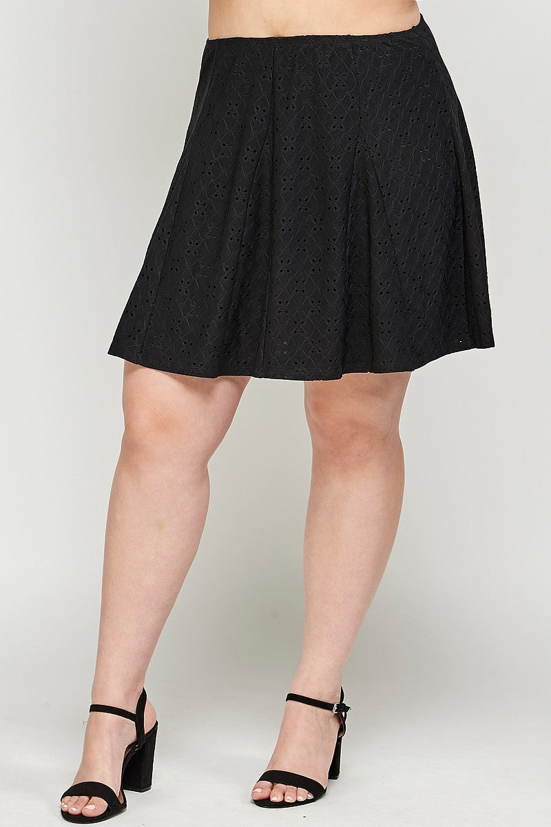 Plus size 2024 knit skater skirt