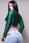 Long Sleeve Corset Top