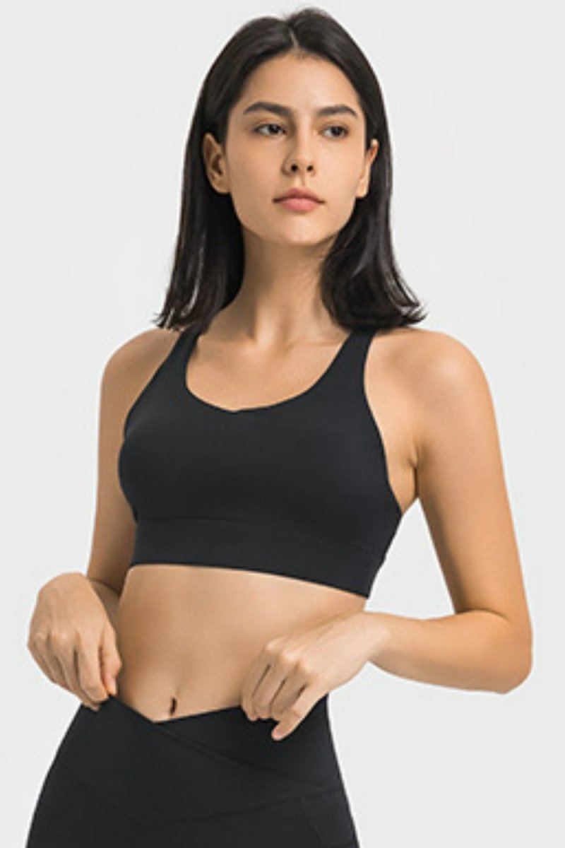 Black Stylish Net Sports bra for women & Grils
