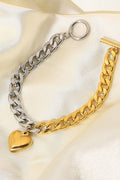 Chain Heart Charm Bracelet - Fashion Bug Online