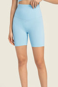 Seamless High-Rise Wide Waistband Biker Shorts