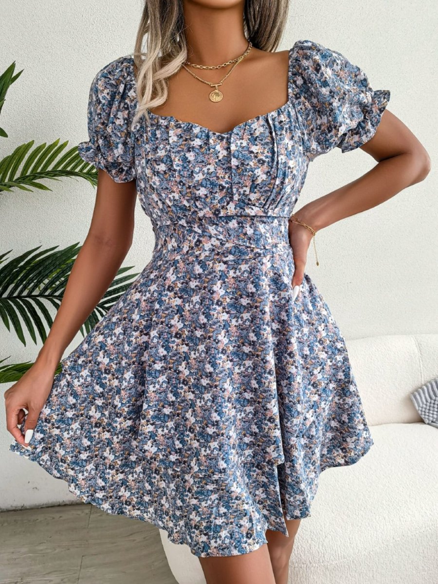 Natalie V-Neck Ruffle Sleeve Floral Dress - Online Exclusive | Sparkles &  Lace Boutique