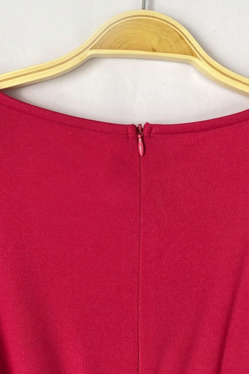 Gathered Detail Surplice Lantern Sleeve Jumpsuit - Fashion Bug Online