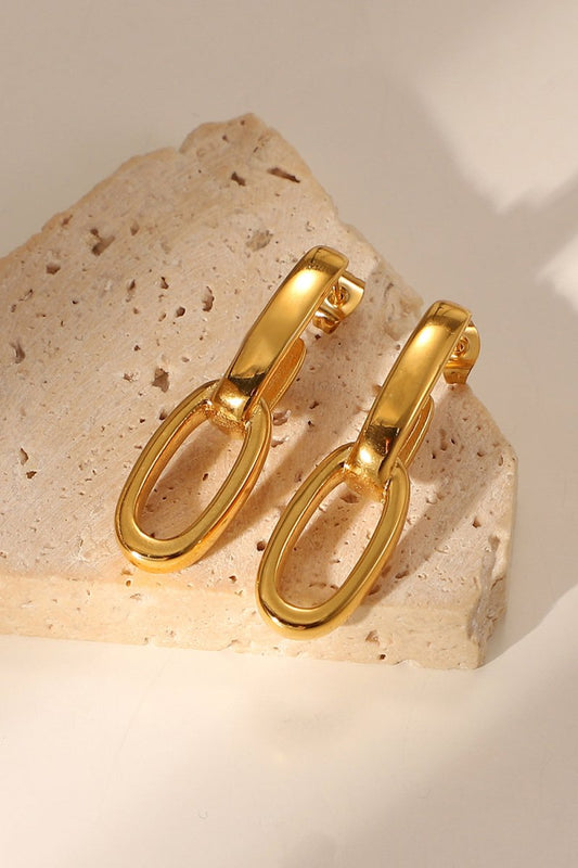 Gold-Plated Chain Link Earrings - Fashion Bug Online