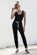 Knot Sleeveless Waist Jumpsuit - Fashion Bug Online