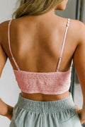 Lined V Neck Lace Bralette - Fashion Bug Online